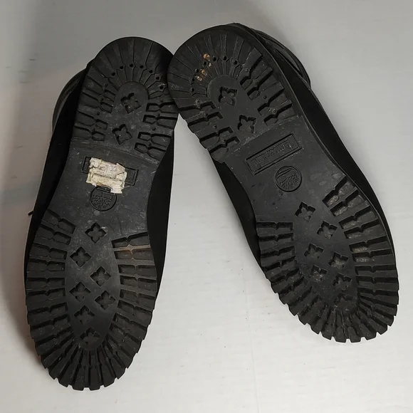 Men's 9 Timberland Boots Black Grey Gray Suede Nubuck - Picture 7 of 8